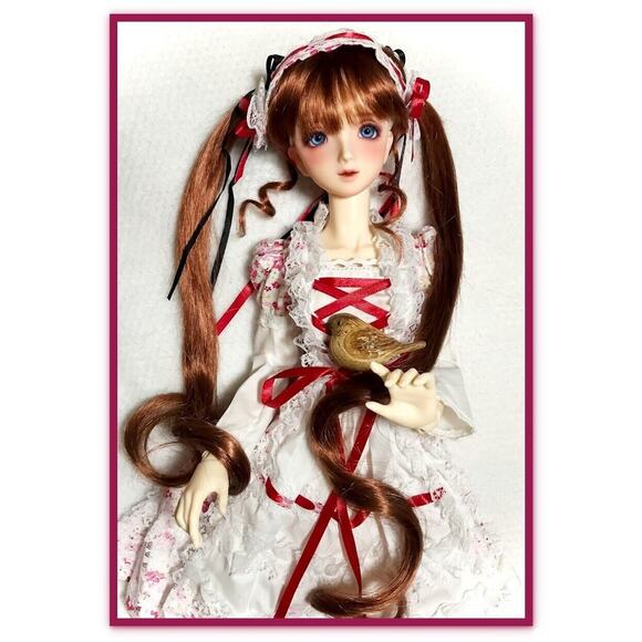 BJD Volks Super Dollfie SDGr SD13 SD Girl Dealer Made Floral Dress Bonnet Outfit - Picture 1 of 8
